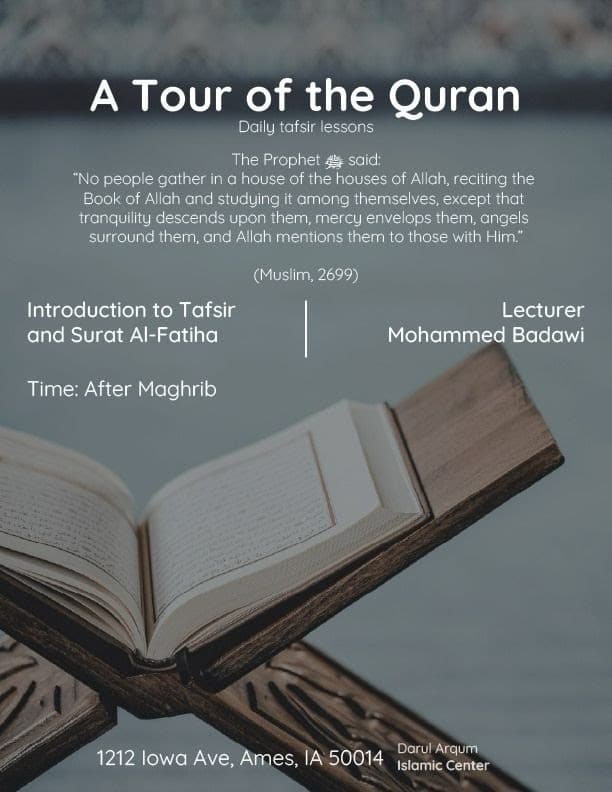 Tafsir lessons promotional poster